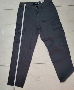 Grey Utility Cargo Pants