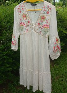 New Boho Embroidered Dress
