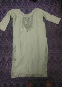 Elegant pista green colour Kurti for women size-S