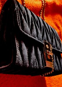 Black Golden Chain Purse