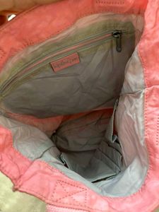 Kipling Pink Tote Bag with Monkey