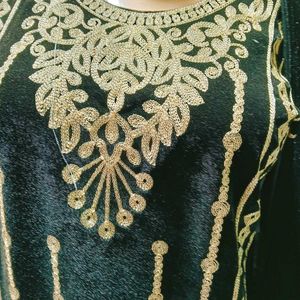 Elegant Black Velvet Embroidered Suit