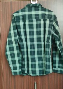 Green Plaid Long Sleeve Shirt
