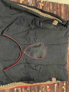 Elegant Black Embroidered Kurta Set