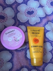 Lakme Sun Expert And Everwey Ultra Glowing Gel