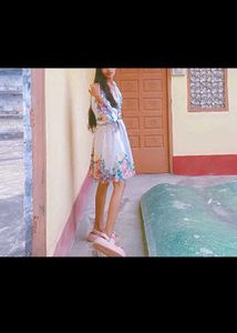 Floral Embroidered White Dress