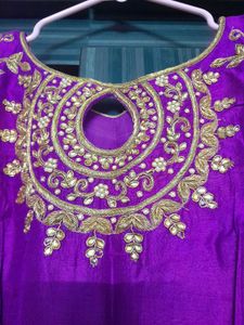 Prince Cut Gown With Banaras Duppata Rawsilk