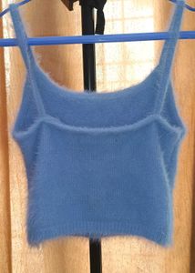 Cropped Tank Blue Knit Brand New @lowestprice