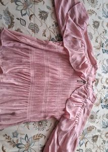 Elegant Pink Ruffle Top
