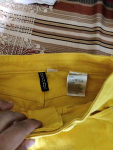 HM Yellow Wide Leg Trousers