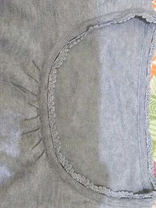 Grey Long Sleeve Top