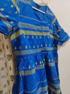 Blue Printed Kurta