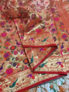 Red Paithani Saree