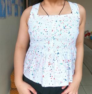 Floral Smocked Top