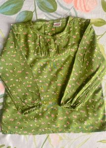Floral Green Top