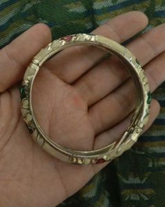 OPENABLE BANGLE ♥️ 💚 &amp; ADJUSTABLE RING WITH GREEN