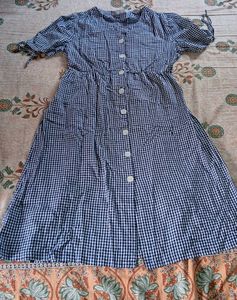 Gingham Button-Down Dress