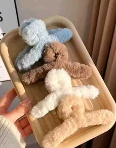 Fluffy Hair Claw Clips