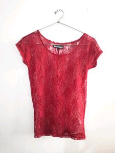 Pink Lace Top