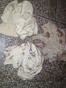 Cream Print Suit Set With Dupatta