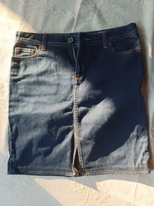 Denim Polo Mini Skirt