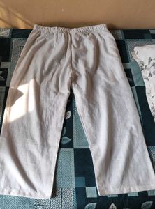 White Mix Cotton Plazo