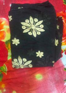 Golden Flowral Embroidery Beautiful Dupata