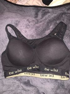 Black 'Be Wild' Sports Bra