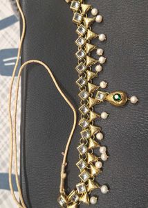 Gold &amp; Emerald Necklace Earring Set