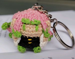 Mitsuri kanroji crochet keychain, demon slayer