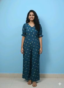 Stylish Teal Jumpsuit