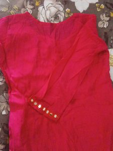 Pink &amp; Orange Ethnic Skirt