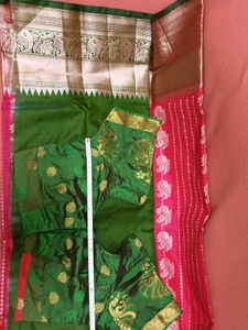 BrandNewElegant RedSilkSaree -WithBlouse+ExtraBlou