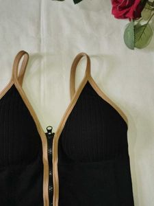 Zip-Front Crop Top