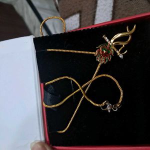 Krishna Flute Gold Pendant Necklace