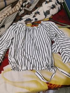 Striped Bell Sleeve Top