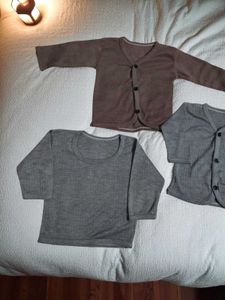 [Unisex] 3 Kids Toddler Thermal Winter Wear Tops