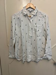 Cactus Print Button Down Shirt