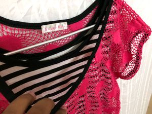 Rose Pink Short Sleeve Top