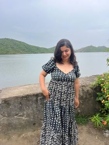 Black ethnic maxi dress