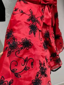 Festive Black &amp; Red Flower Dress (2yrs)