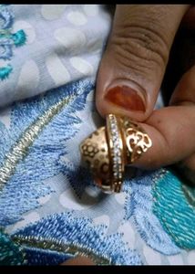 Stylish Gold palted Ring1+1free