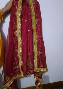Antique lehenga Choli In Red color