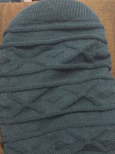 Stylish slouchy winter woolen knitted cap