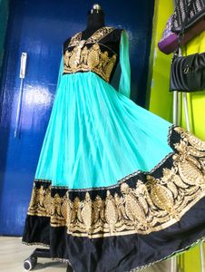 Anarkali With Dupatta And Churidaar.