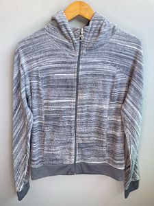 JUICY COUTURE Y2K Gray Striped Hoodie