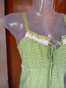 Green Print Tank Top