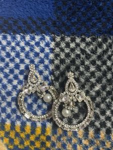 Sparkling Pearl Drop Earrings