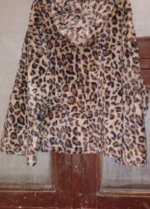 Leopard Print Faux Fur Coat