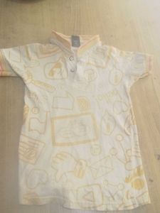 Gold Colour Unisex T-shirt withMustard Color desig